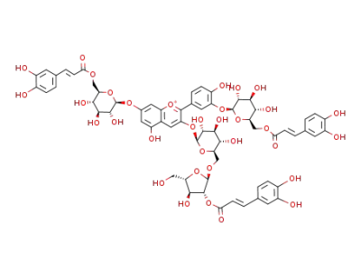 cyanidin 3-O-[6-O-(2-O-(trans-caffeoyl)-α-arabinofuranosyl)-β-glucopyranoside]-7,3'-O-di[6-O-(trans-caffeoyl)-β-glucopyranoside]